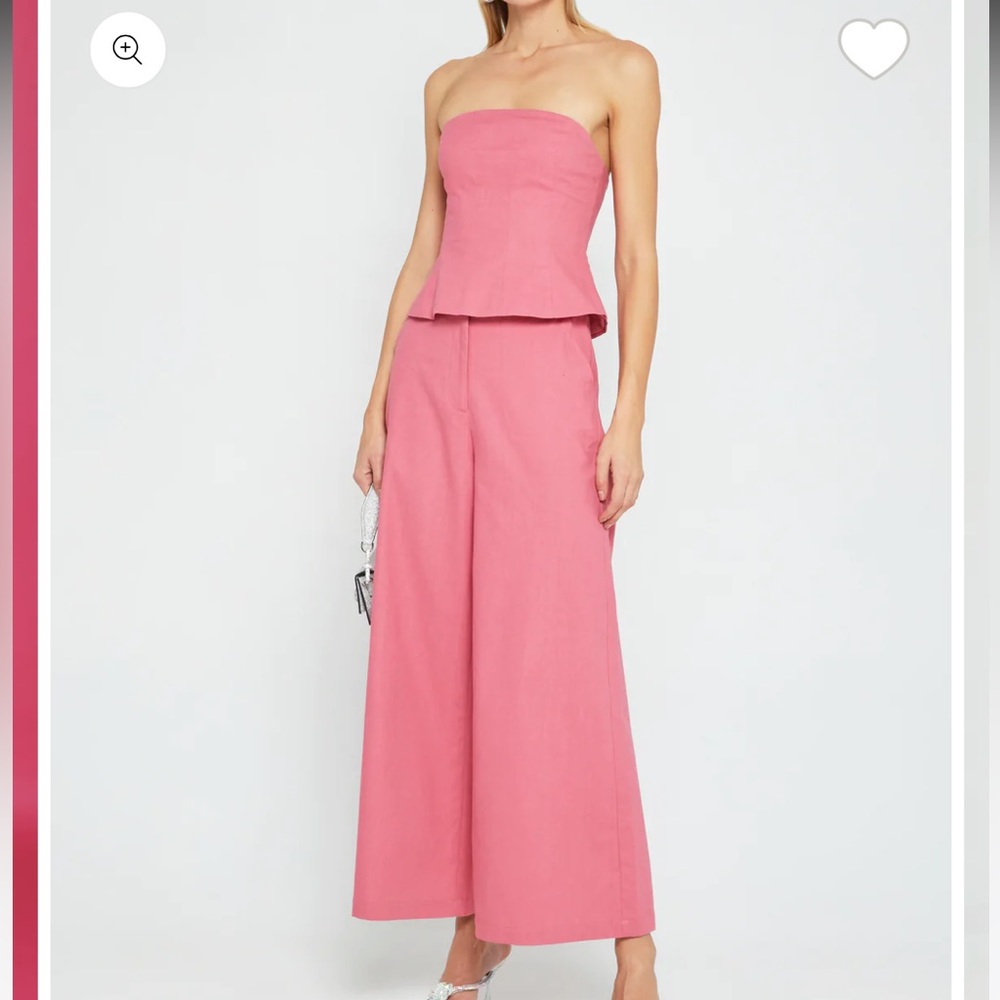 FEW MODA | Pink Linen Coco Matching Set | Barbie pink set.